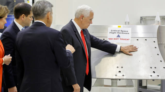 Mike Pence and NASA rules, Reuters photo