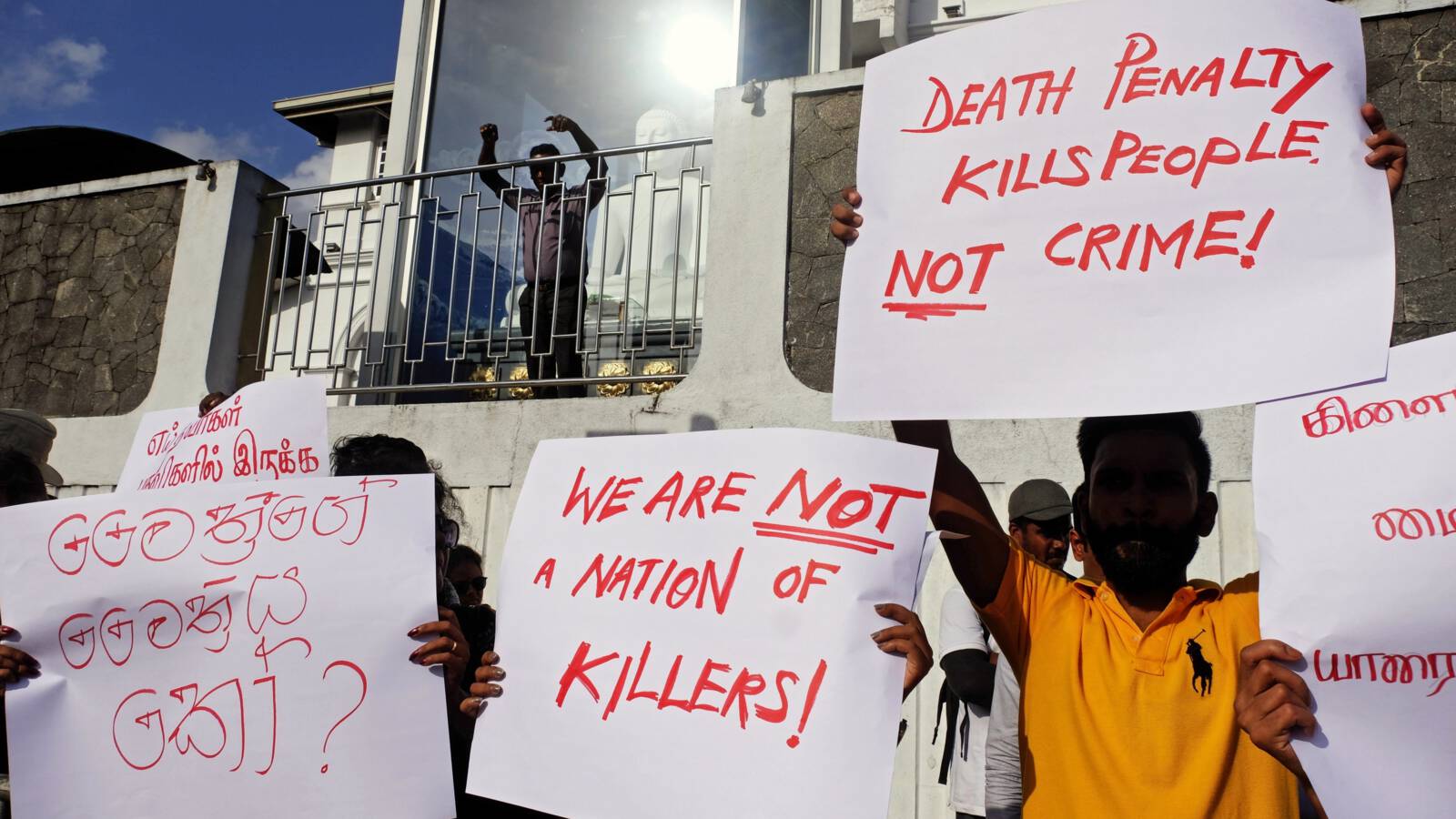 Demonstration against death penalty in Sri Lankan capital Colombo, EPA photo