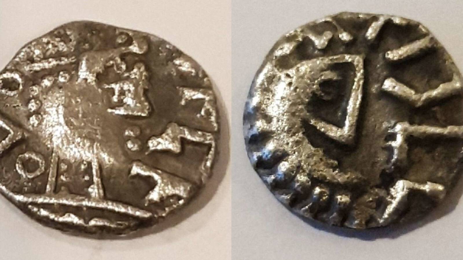 The newly discovered sceatta coin, photo by William Posthouwer