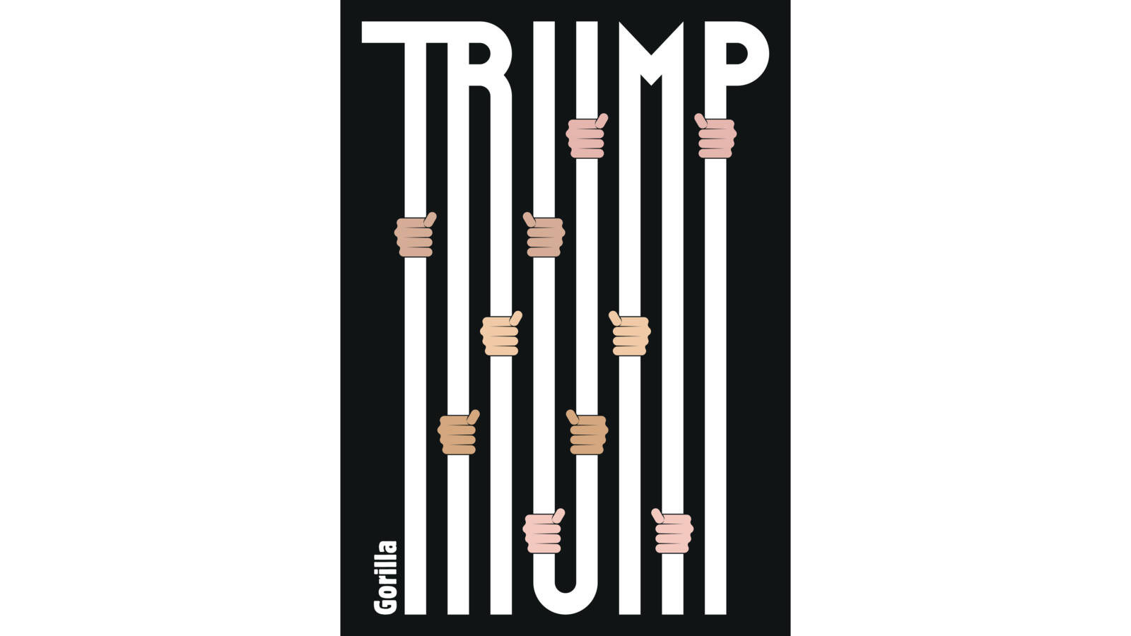 Trump jails immigrant children, cartoon by Gorilla