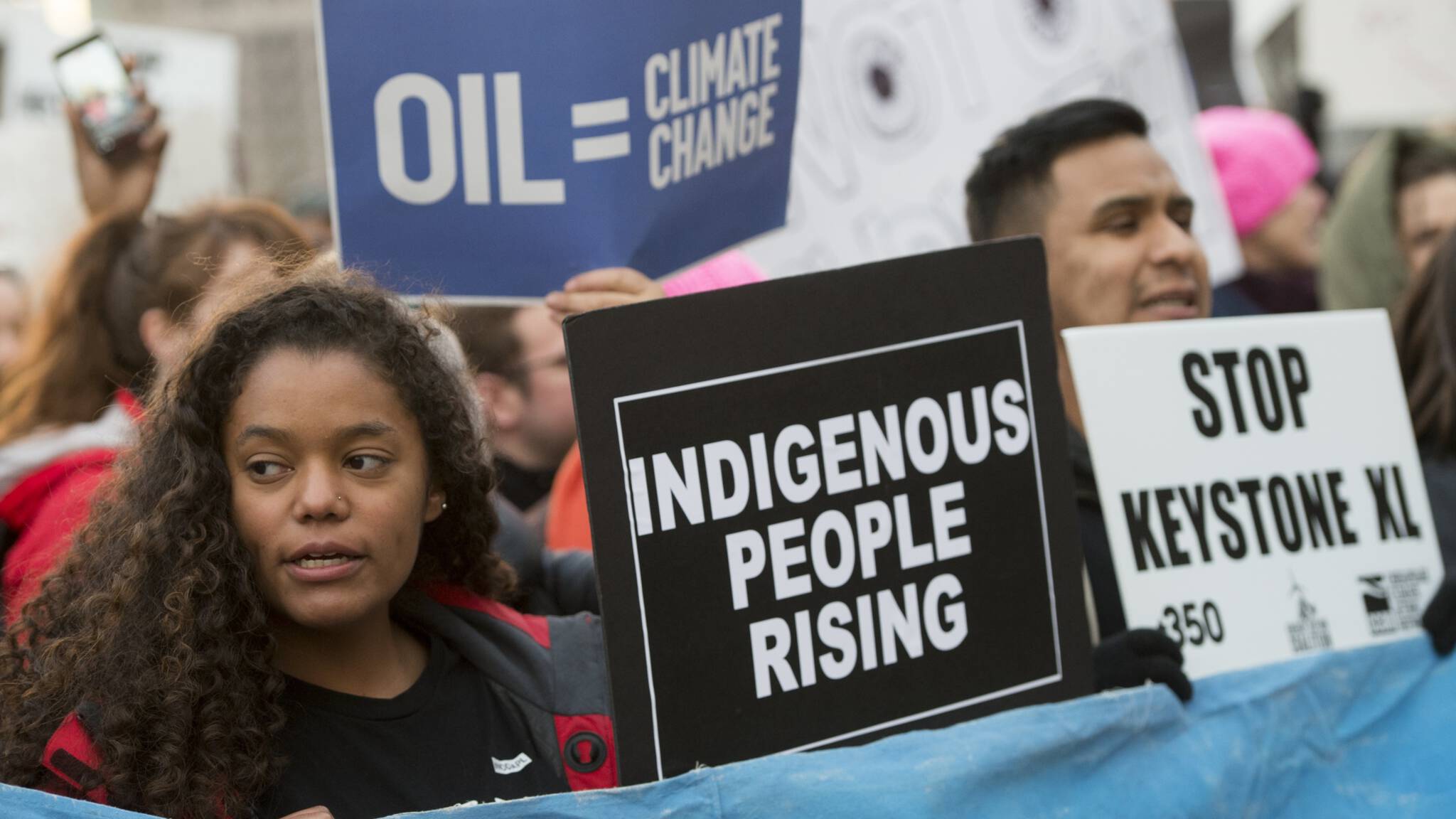 Demonstrators against the Keystone XL pipeline, AFP photo