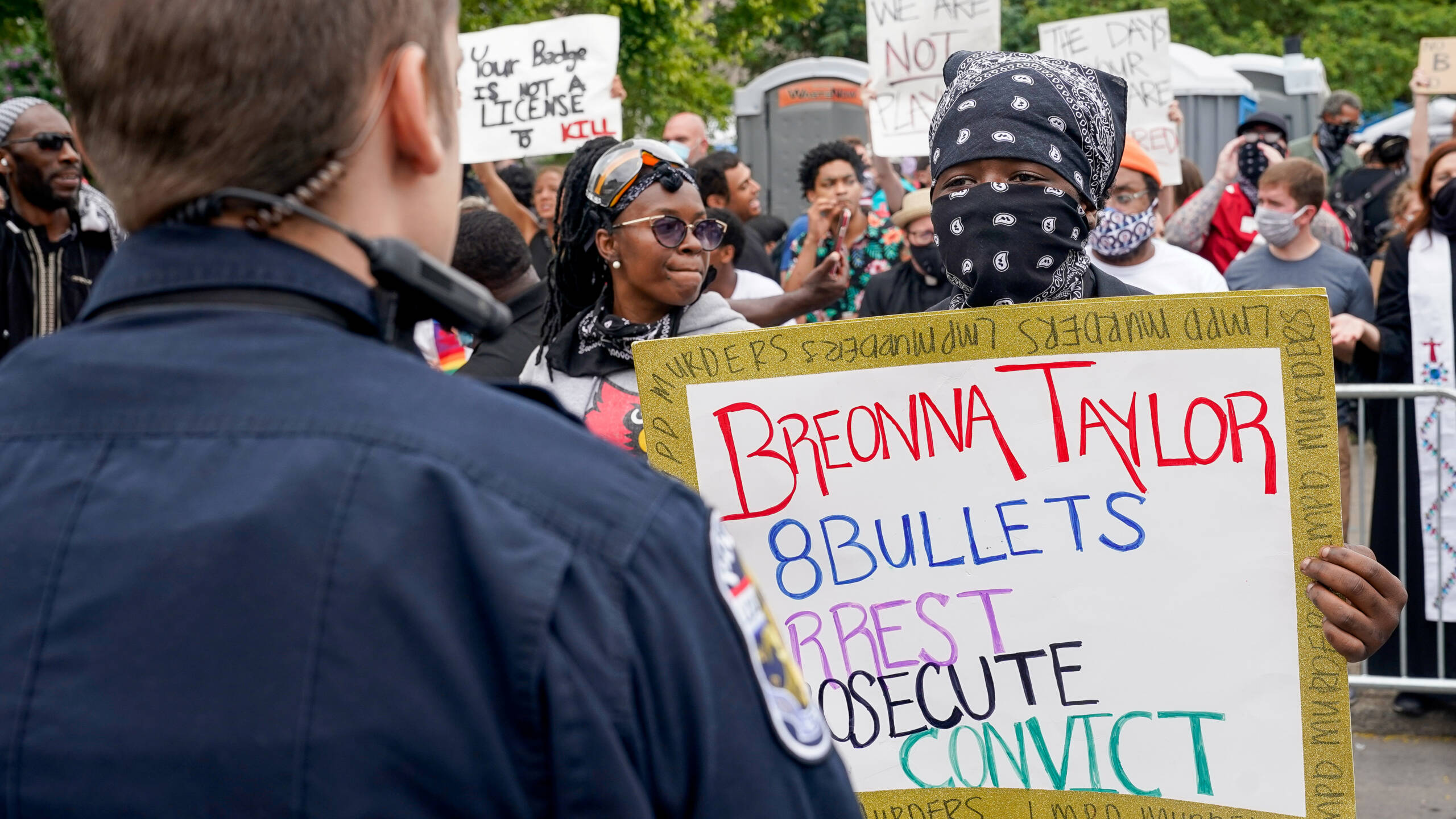 Louisville, Kentucky, USA protest against police murde of Breonna Taylor